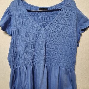 Periwinkle cap sleeve top